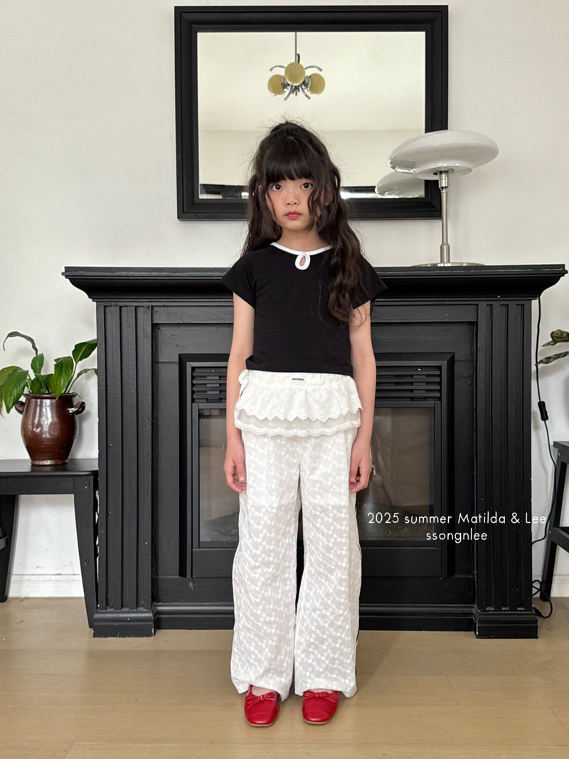 Matilda & Lee - Korean Children Fashion - #todddlerfashion - Floral Line Pants - 3