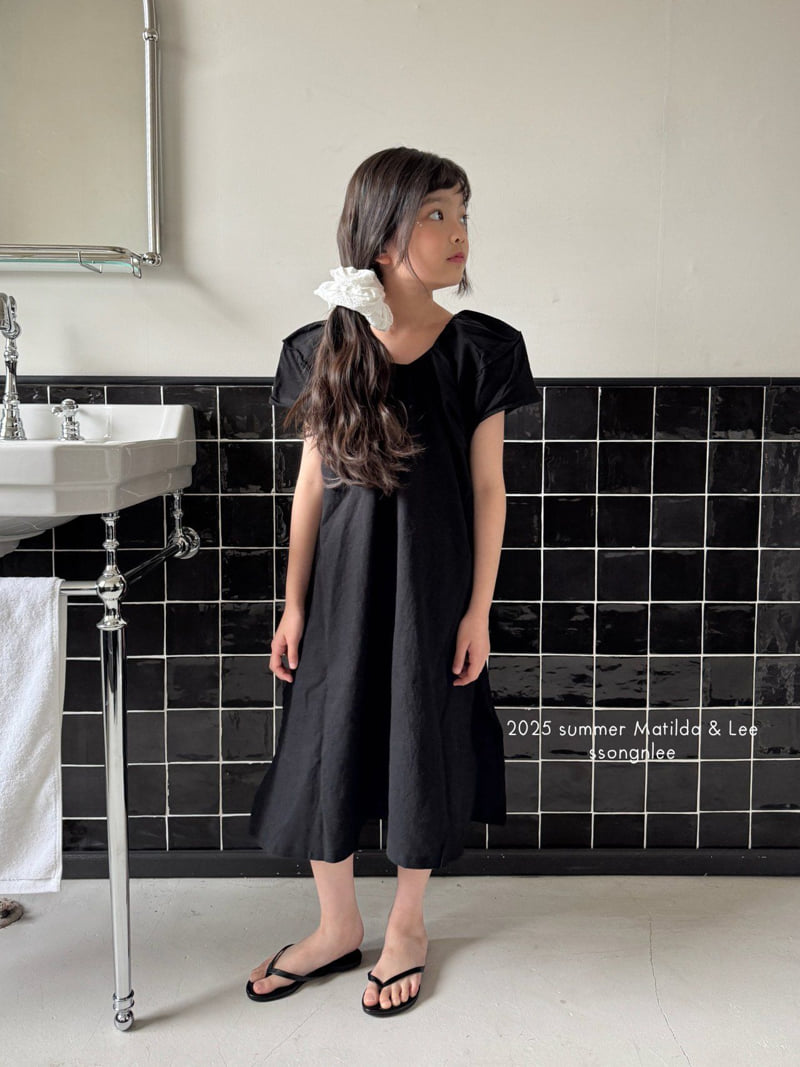 Matilda & Lee - Korean Children Fashion - #todddlerfashion - Linen Puff Dress - 11
