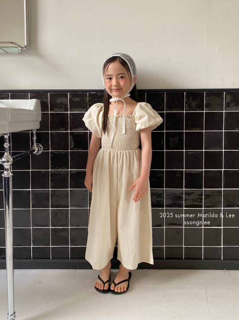 Matilda & Lee - Korean Children Fashion - #todddlerfashion - Shirred Jumpsuit - 3