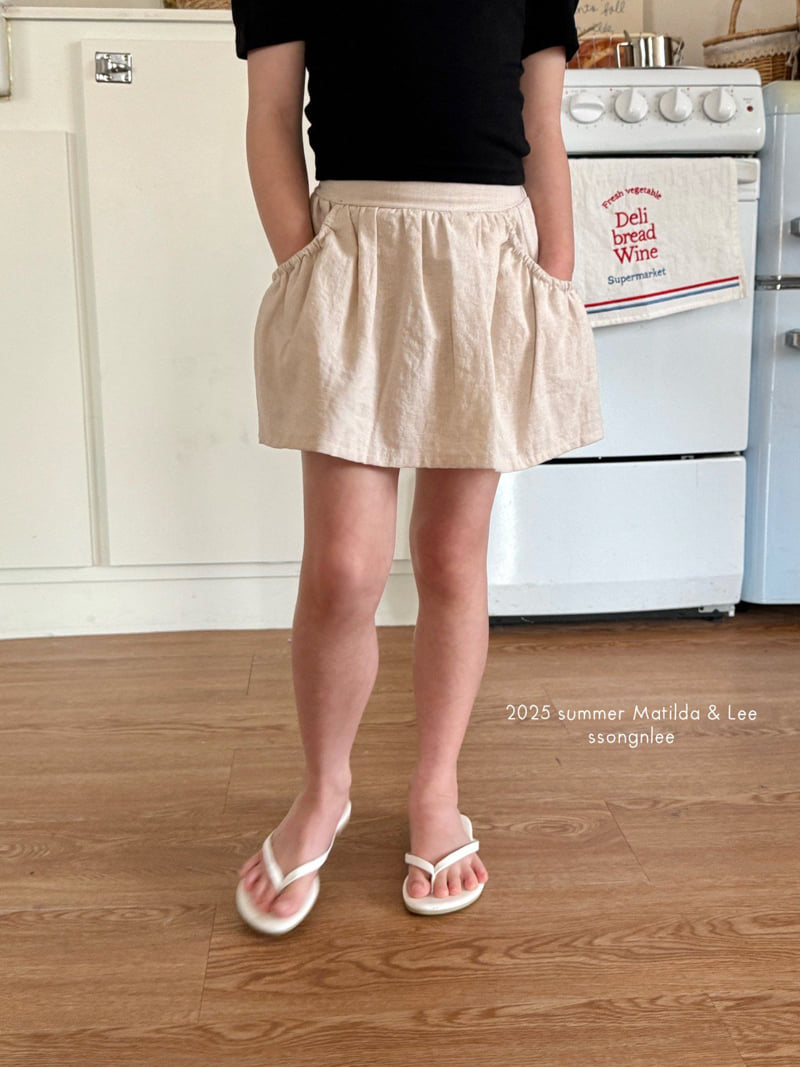 Matilda & Lee - Korean Children Fashion - #toddlerclothing - Linen Shirring Skirt - 5