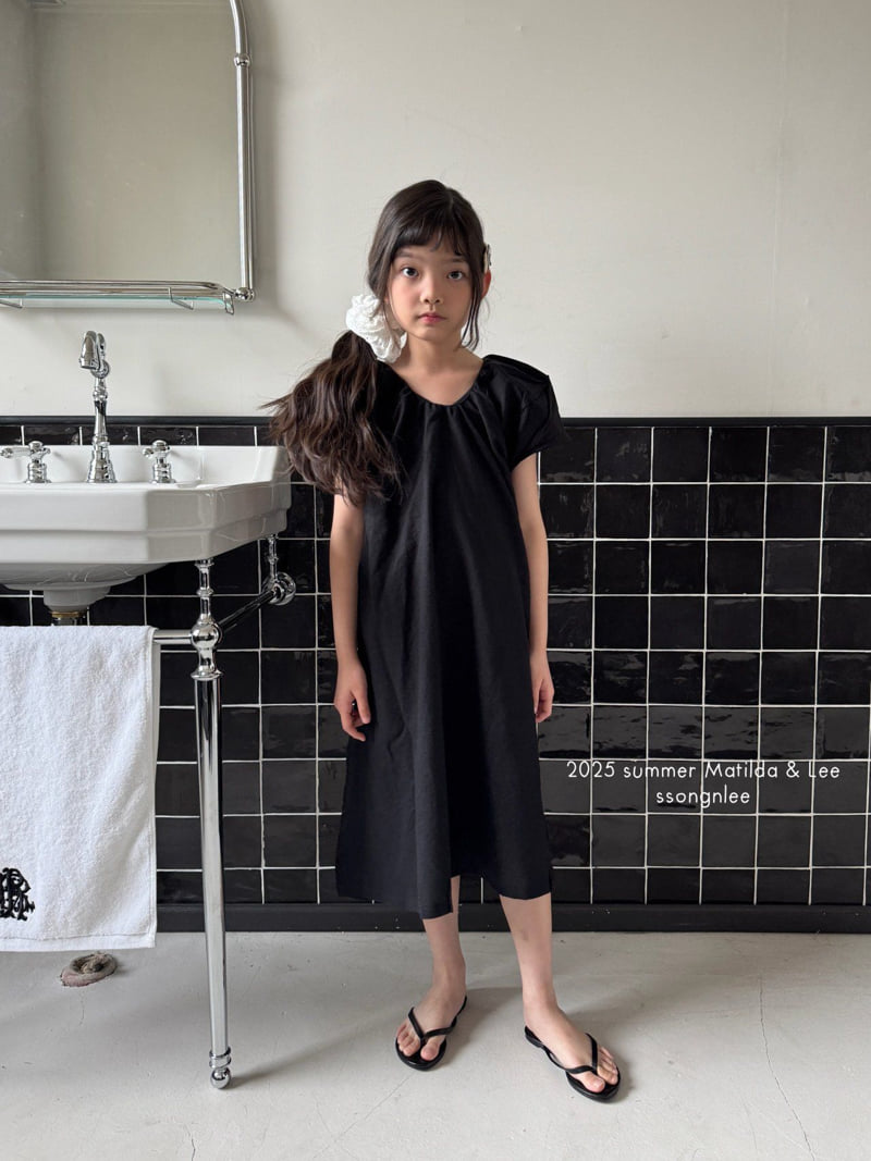 Matilda & Lee - Korean Children Fashion - #toddlerclothing - Linen Puff Dress - 12