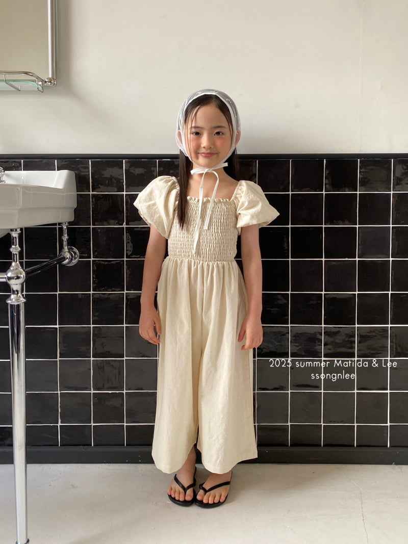 Matilda & Lee - Korean Children Fashion - #todddlerfashion - Shirred Jumpsuit - 4