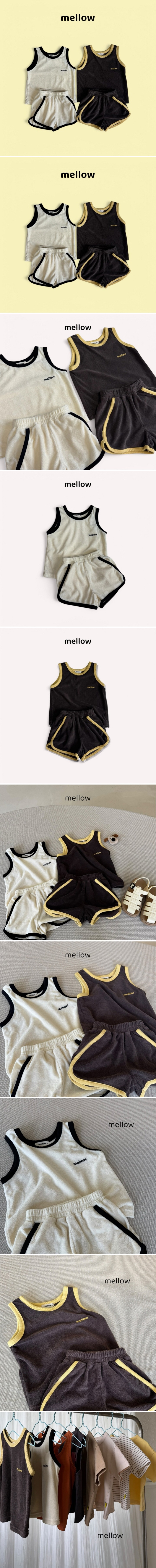 Mellow - Korean Children Fashion - #stylishchildhood - Terry Pocket Set - 2