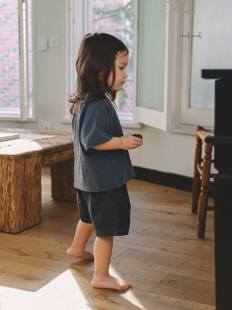 Melmel - Korean Children Fashion - #Kfashion4kids - Pintuck Denim Shorts - 7