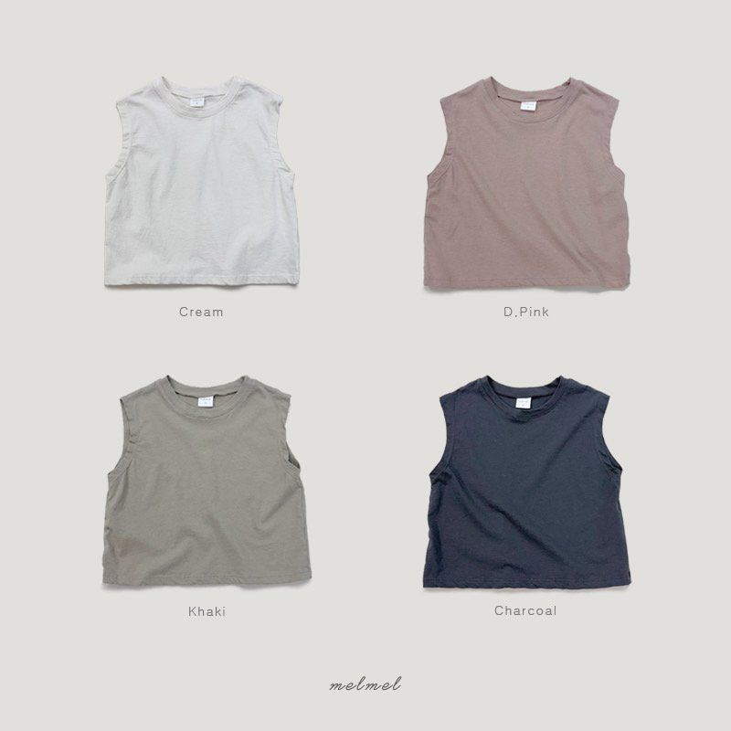 Melmel - Korean Children Fashion - #childrensboutique - Loose Fit Sleeveless - 12