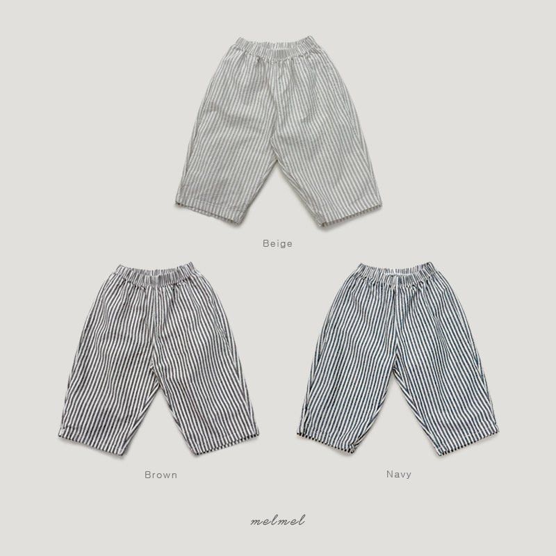 Melmel - Korean Children Fashion - #designkidswear - Stripe Hip Pocket Pants - 11