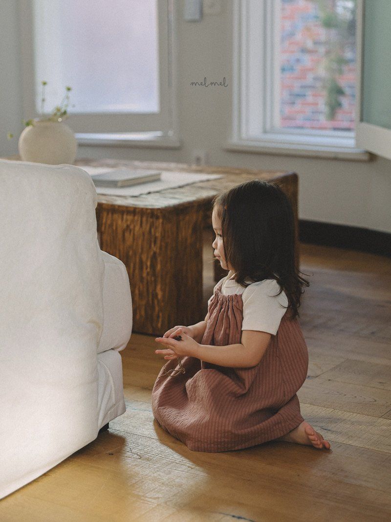 Melmel - Korean Children Fashion - #designkidswear - Rib Short Sleeve Tee - 3