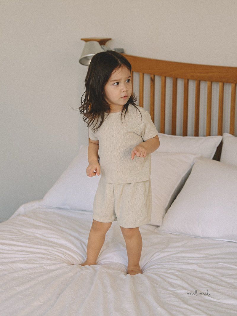 Melmel - Korean Children Fashion - #discoveringself - Eyelet Set-up Junior - 3