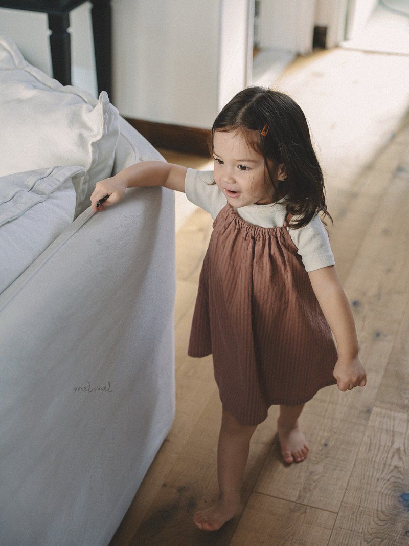 Melmel - Korean Children Fashion - #fashionkids - Rib Short Sleeve Tee - 5