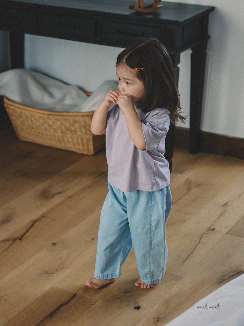 Melmel - Korean Children Fashion - #kidsstore - Loose Fit Denim Pants - 4