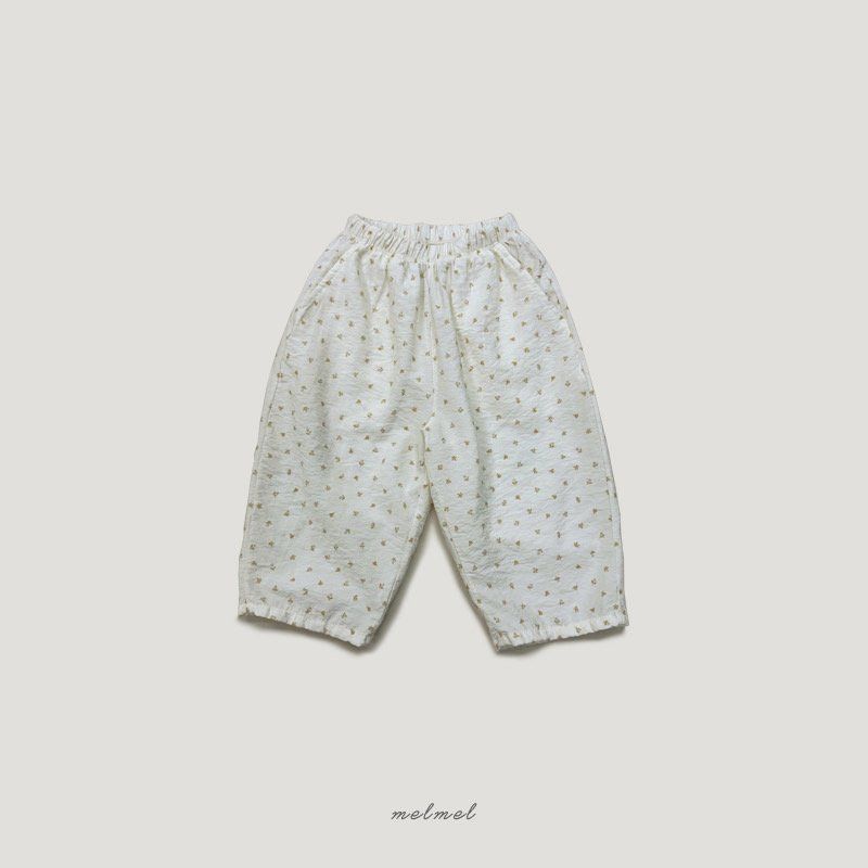 Melmel - Korean Children Fashion - #littlefashionista - Flower Summer Pants Junior - 8