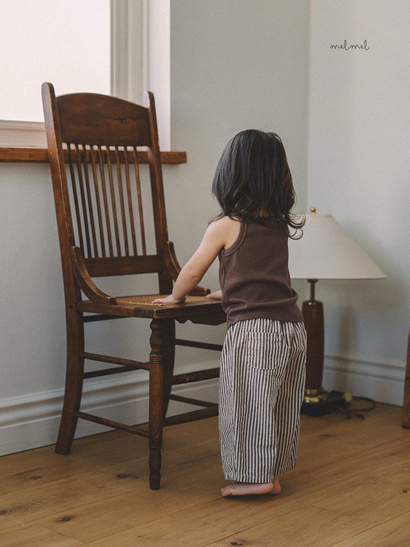 Melmel - Korean Children Fashion - #magicofchildhood - Stripe Hip Pocket Pants - 3
