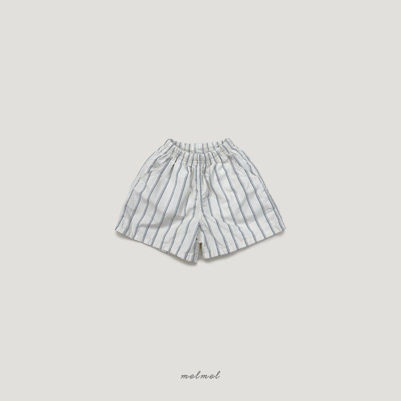 Melmel - Korean Children Fashion - #magicofchildhood - Stripe Cotton Shorts - 10