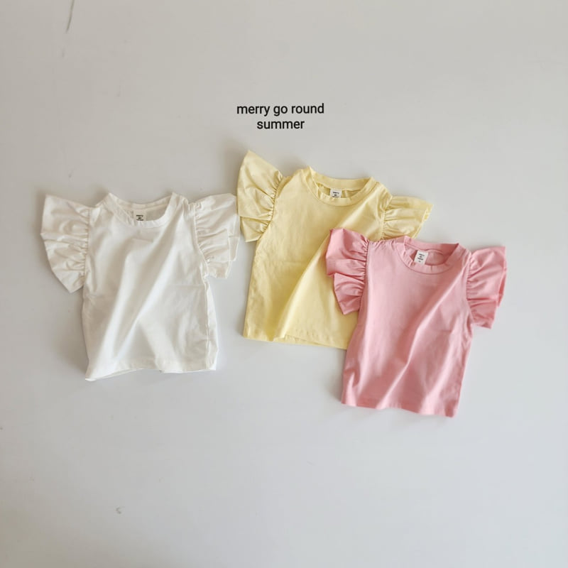 Merry Go Round - Korean Children Fashion - #Kfashion4kids - Candy Frill Tee - 12