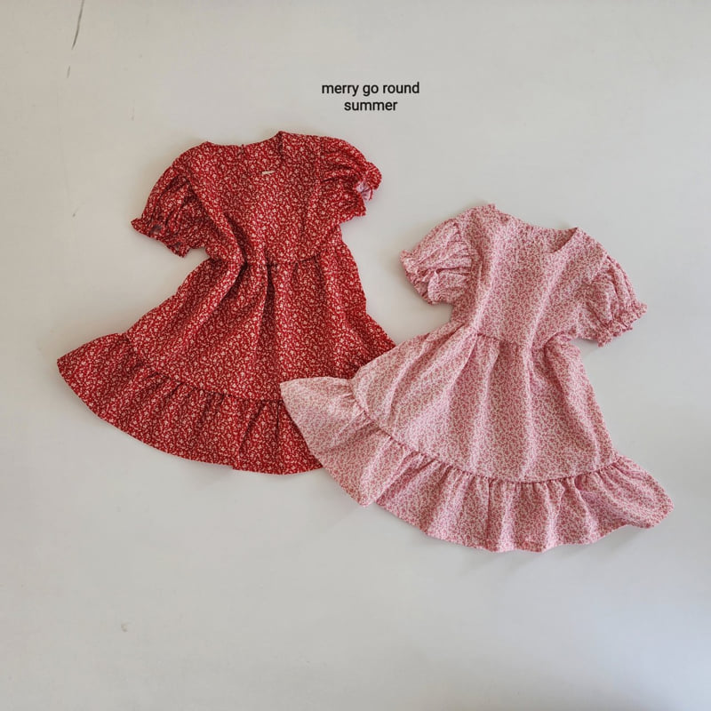 Merry Go Round - Korean Children Fashion - #Kfashion4kids - Small Flower One-piece - 12