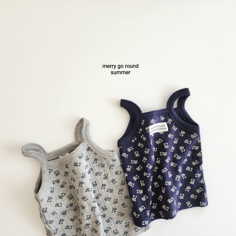 Merry Go Round - Korean Children Fashion - #Kfashion4kids - Bear Sleeveless