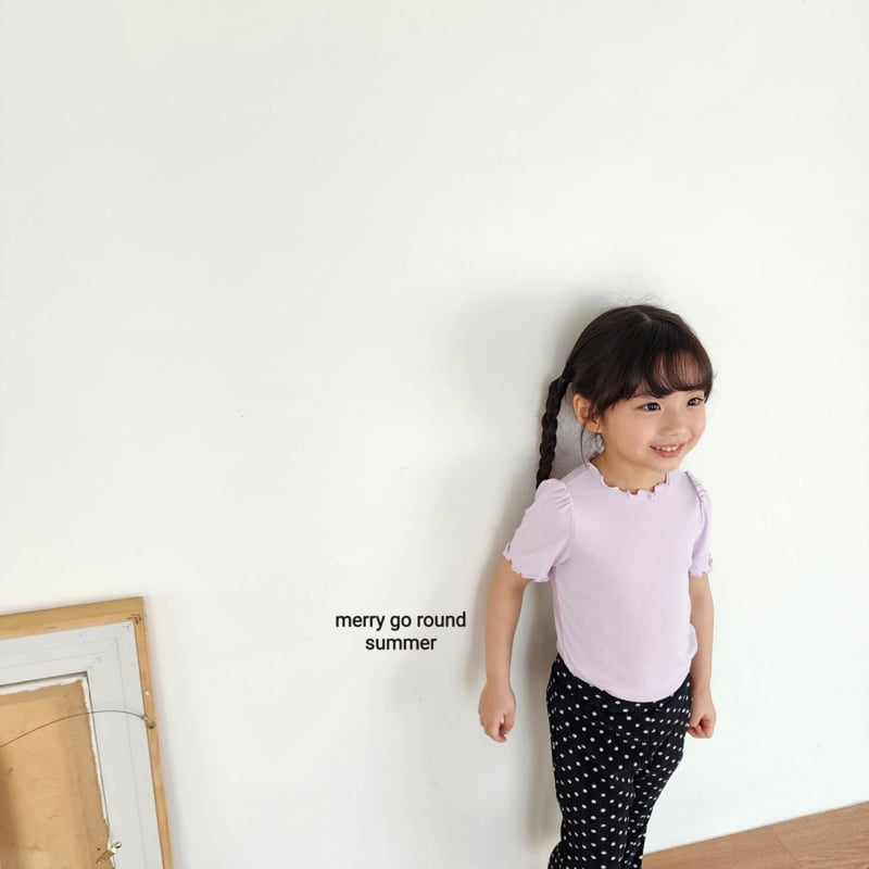 Merry Go Round - Korean Children Fashion - #childofig - Rib Wave Tee - 6