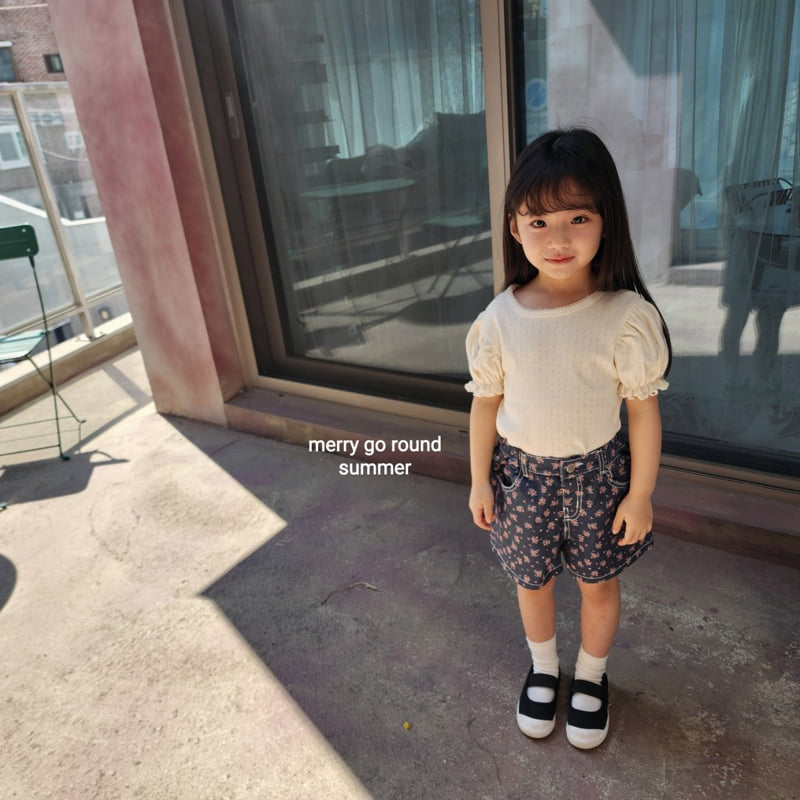 Merry Go Round - Korean Children Fashion - #childofig - Pink Coat Puff Tee - 10