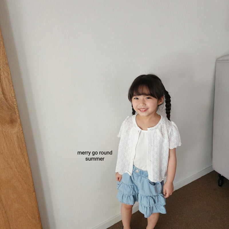 Merry Go Round - Korean Children Fashion - #childofig - Lace Cardigan Set - 5