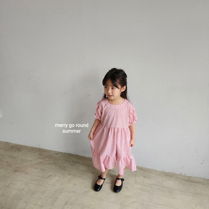Merry Go Round - Korean Children Fashion - #childofig - Small Flower One-piece - 4