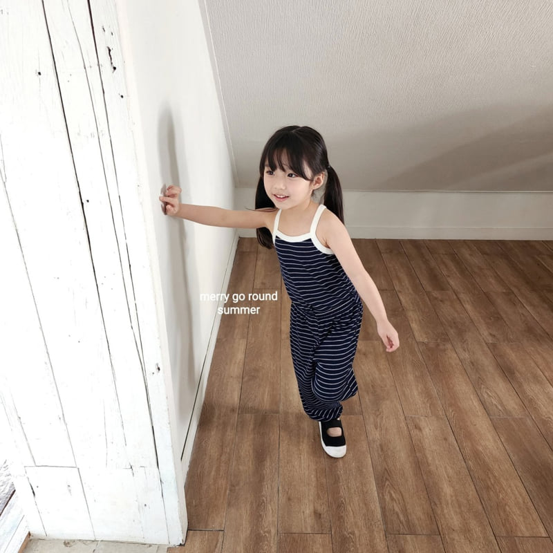 Merry Go Round - Korean Children Fashion - #childofig - Striped Jogger Pants Set - 2