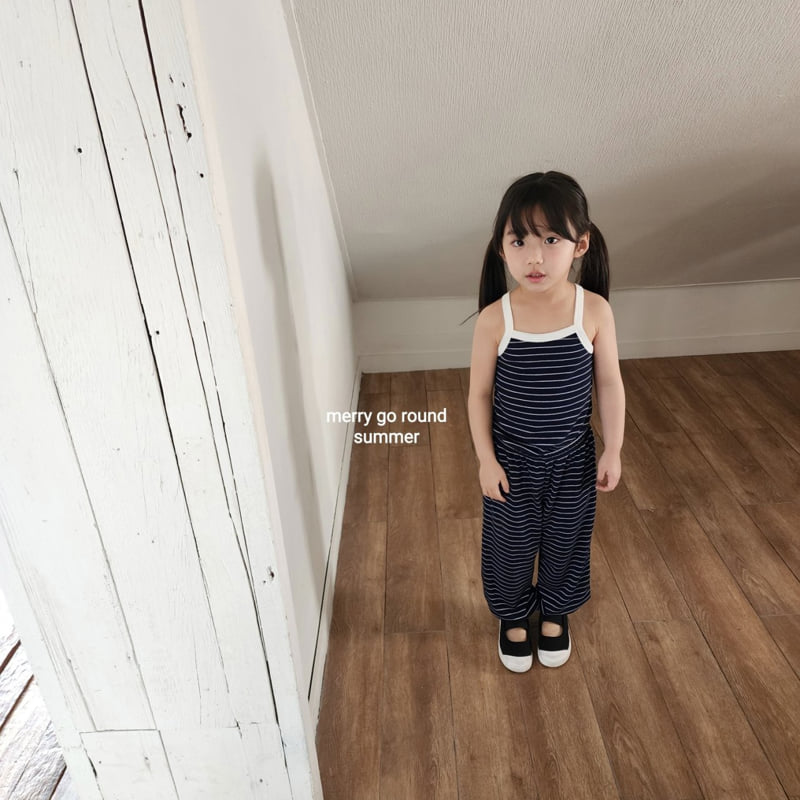 Merry Go Round - Korean Children Fashion - #childofig - Striped Jogger Pants Set - 3