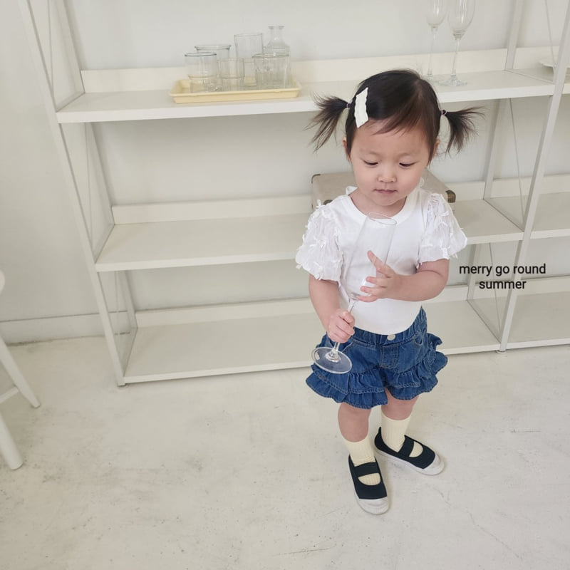 Merry Go Round - Korean Children Fashion - #childofig - Sleeve Ribbon Tee - 10