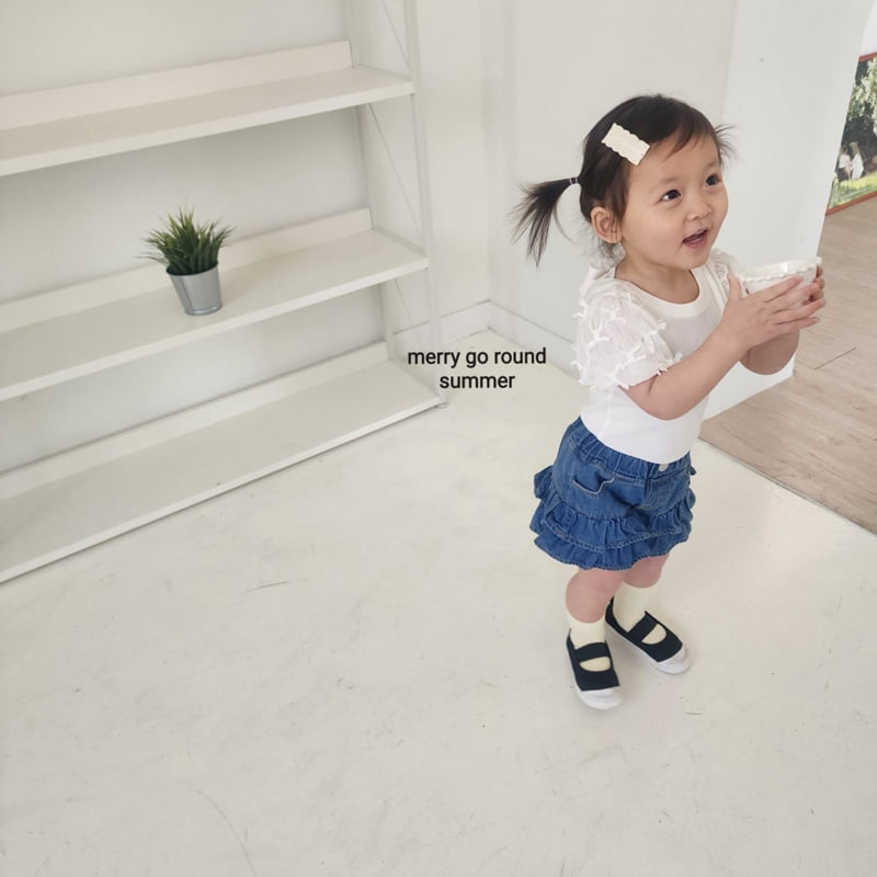 Merry Go Round - Korean Children Fashion - #childofig - Sleeve Ribbon Tee - 11