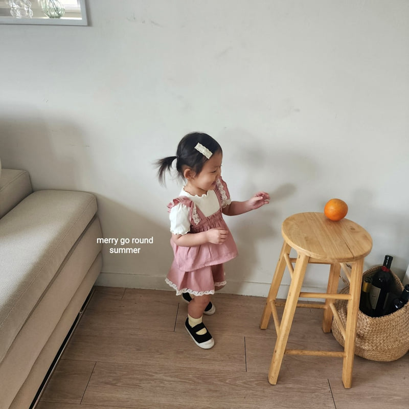 Merry Go Round - Korean Children Fashion - #childrensboutique - Cool Peach Set - 3