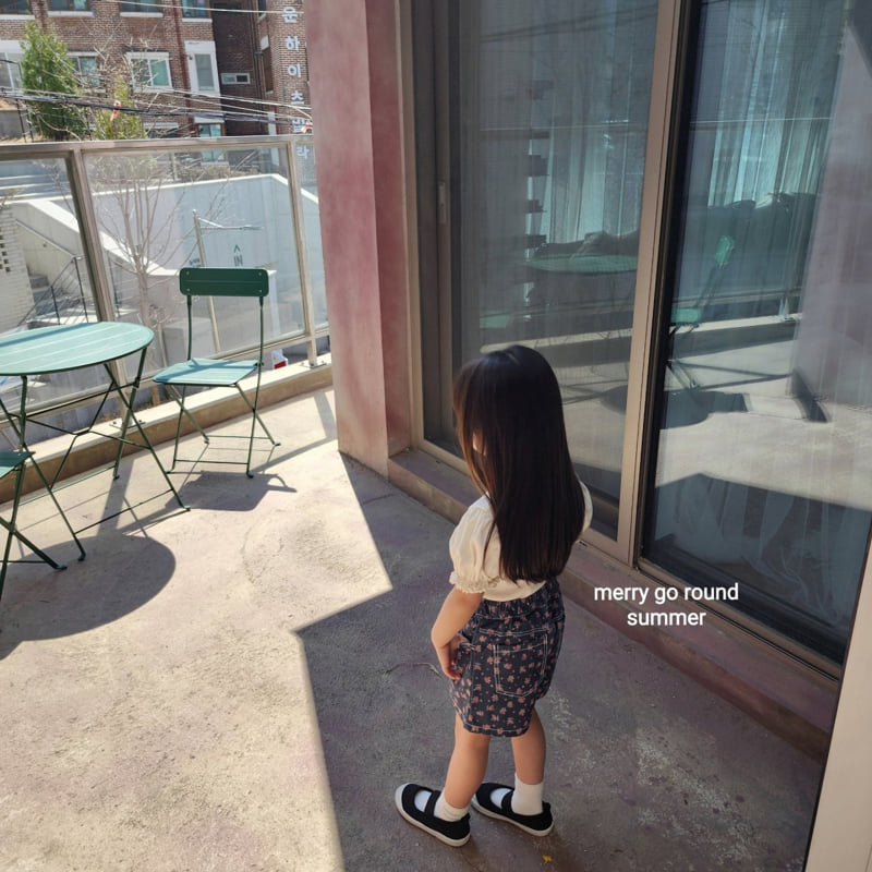 Merry Go Round - Korean Children Fashion - #childrensboutique - Flower Cotton Shorts - 8