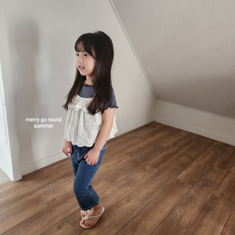 Merry Go Round - Korean Children Fashion - #childrensboutique - Embroidered Bustier - 8