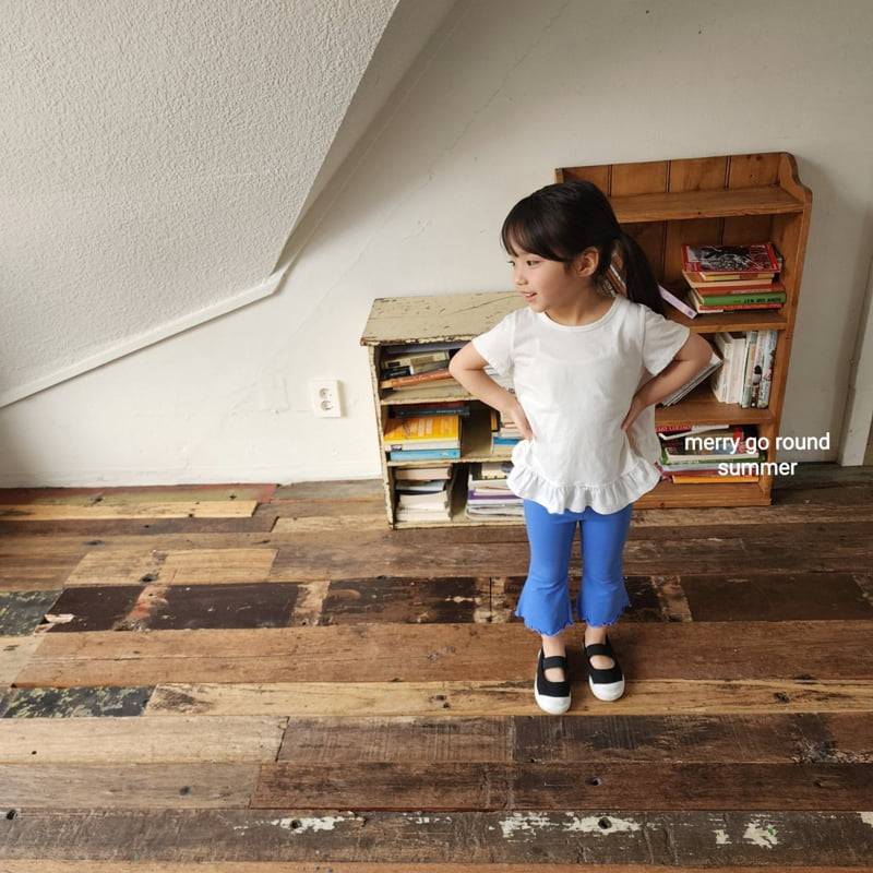 Merry Go Round - Korean Children Fashion - #childrensboutique - Frill Long Tee - 2