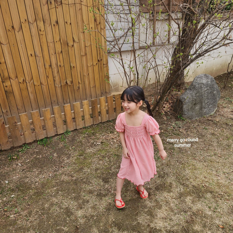 Merry Go Round - Korean Children Fashion - #childrensboutique - Puff Shirred One-piece