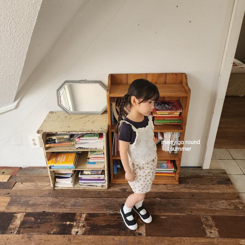 Merry Go Round - Korean Children Fashion - #designkidswear - Flower Cotton Shorts - 9