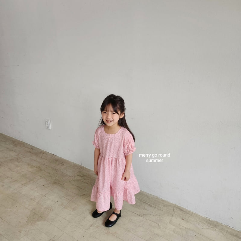 Merry Go Round - Korean Children Fashion - #designkidswear - Small Flower One-piece - 6