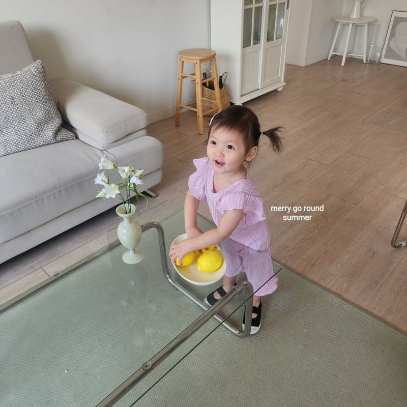 Merry Go Round - Korean Children Fashion - #designkidswear - Frill Pleated Set - 12