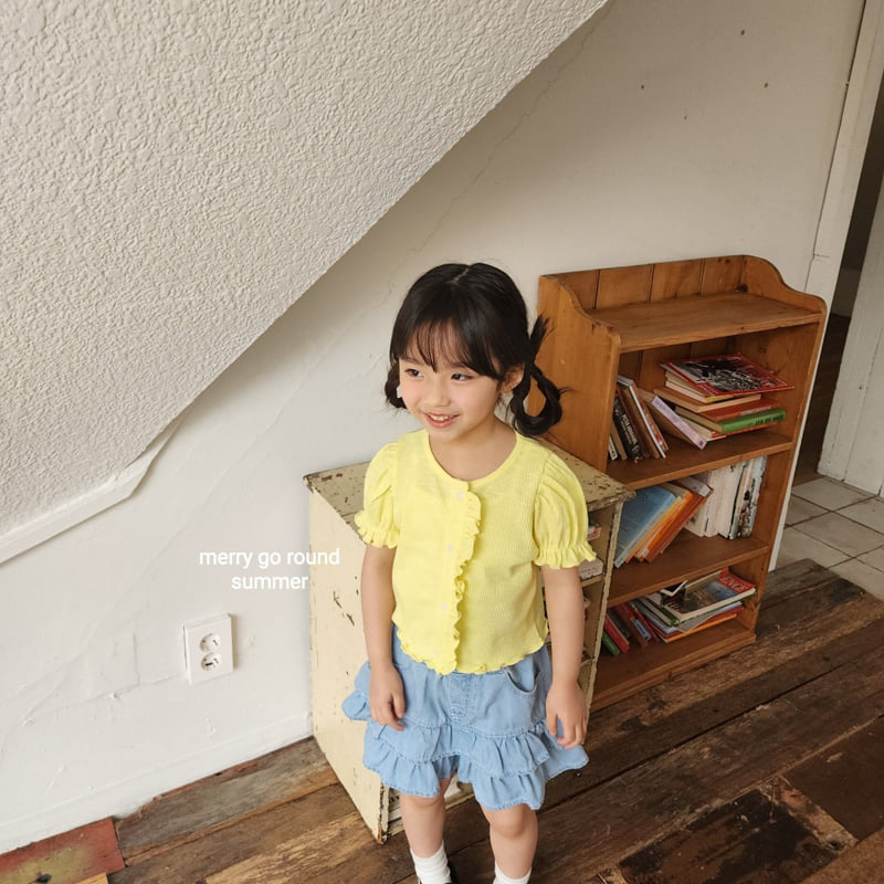 Merry Go Round - Korean Children Fashion - #designkidswear - Denim Cancan Shorts - 10