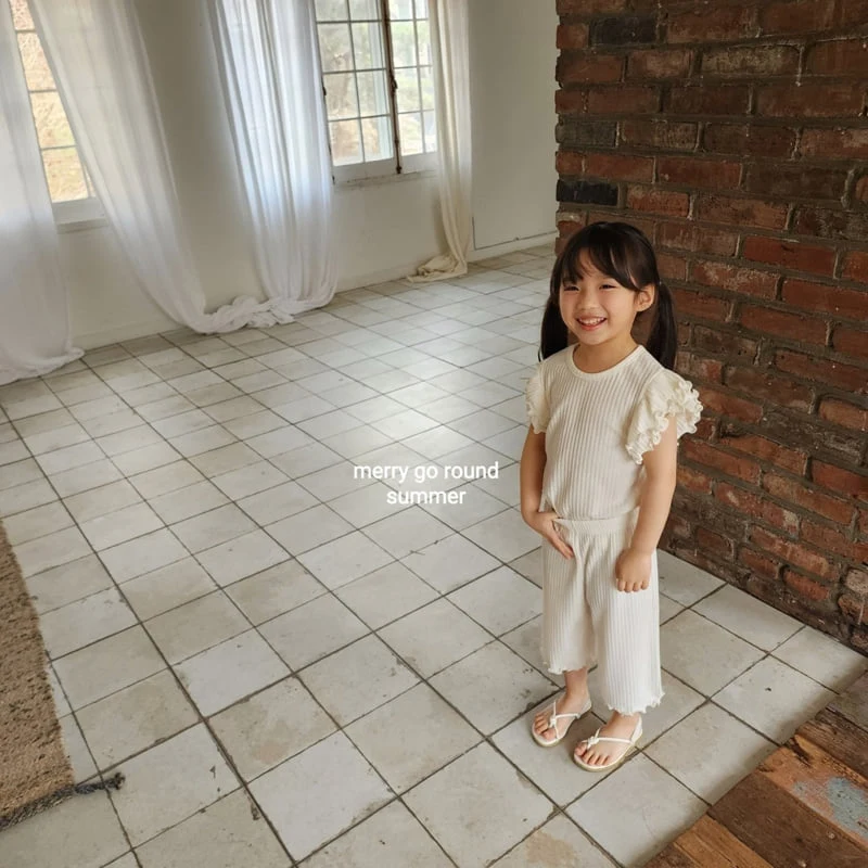 Merry Go Round - Korean Children Fashion - #designkidswear - Mango Rib Set - 5