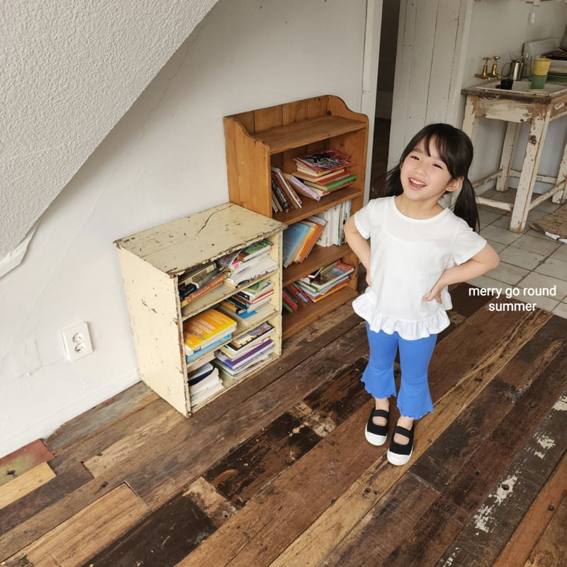 Merry Go Round - Korean Children Fashion - #designkidswear - Frill Long Tee - 3