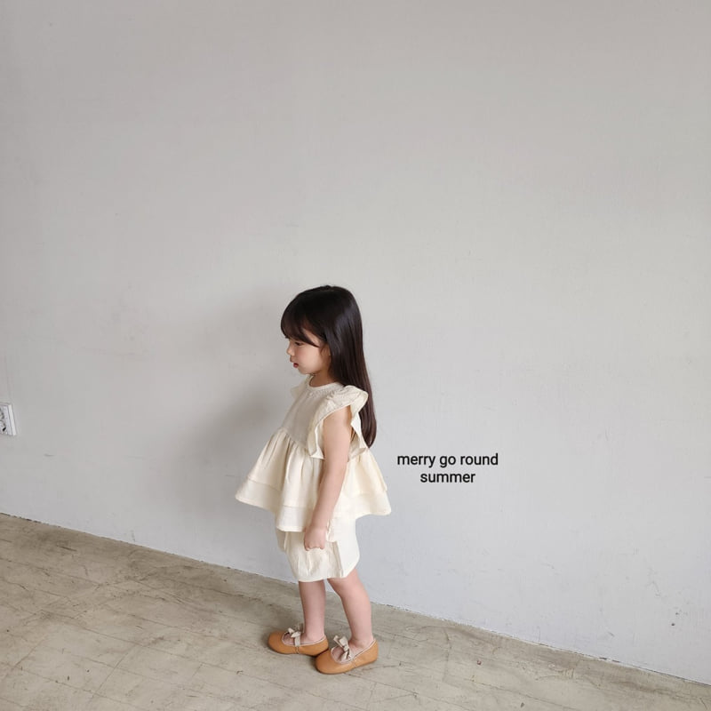 Merry Go Round - Korean Children Fashion - #discoveringself - Frill Blouse Set - 3
