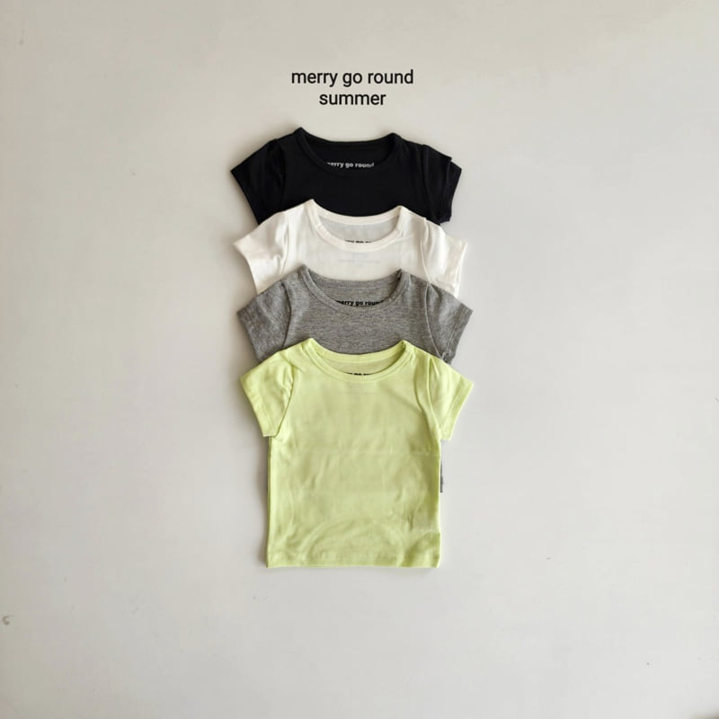 Merry Go Round - Korean Children Fashion - #discoveringself - Round Short Sleeve Tee