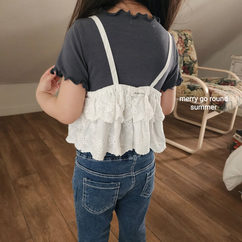 Merry Go Round - Korean Children Fashion - #discoveringself - Embroidered Bustier - 10