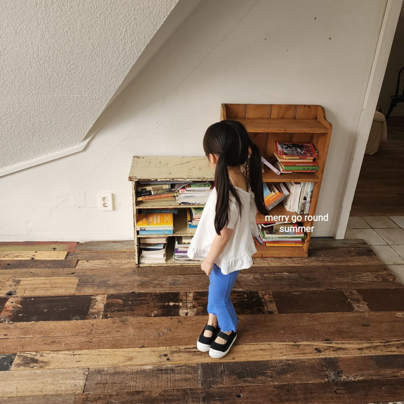 Merry Go Round - Korean Children Fashion - #designkidswear - Frill Long Tee - 4