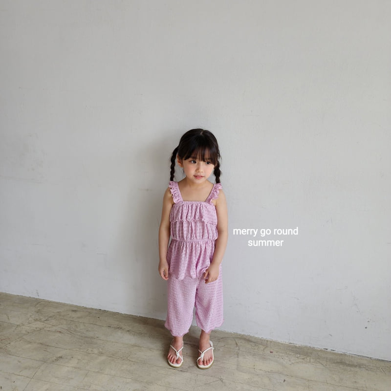 Merry Go Round - Korean Children Fashion - #fashionkids - Waffle Pleated Set - 10
