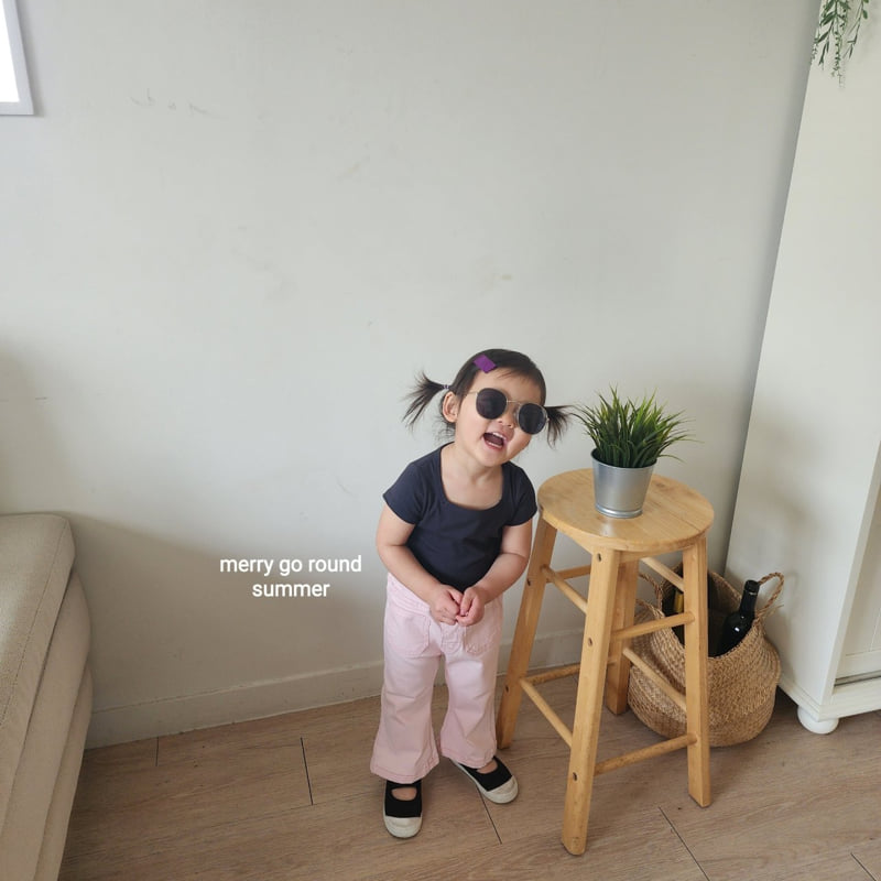 Merry Go Round - Korean Children Fashion - #fashionkids - Square Neck Short Sleeve Tee - 9