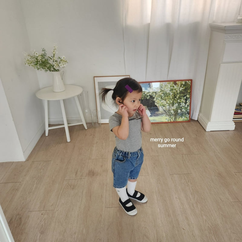 Merry Go Round - Korean Children Fashion - #kidsshorts - Round Short Sleeve Tee - 3