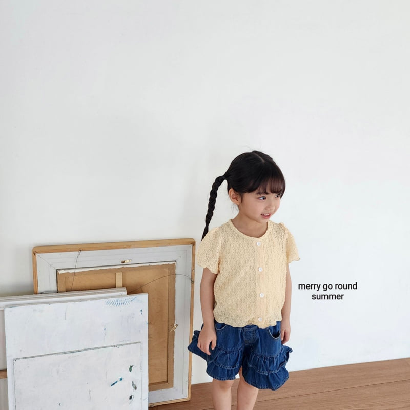 Merry Go Round - Korean Children Fashion - #kidsshorts - Lace Cardigan Set - 10