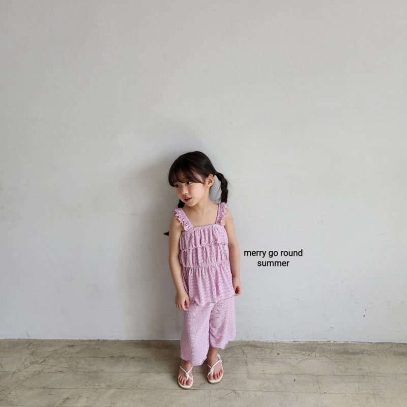 Merry Go Round - Korean Children Fashion - #kidsshorts - Waffle Pleated Set - 11