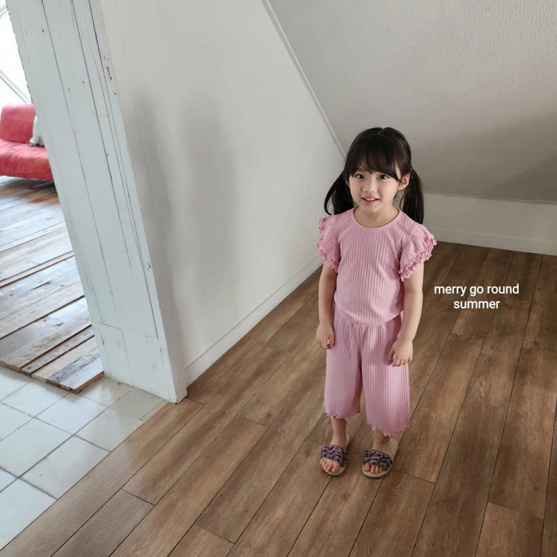 Merry Go Round - Korean Children Fashion - #kidsshorts - Mango Rib Set - 8