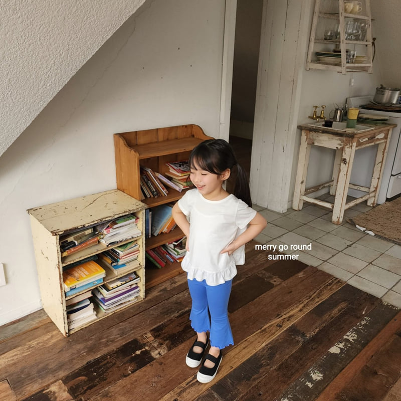 Merry Go Round - Korean Children Fashion - #kidsshorts - Frill Long Tee - 6